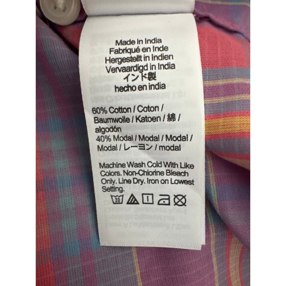 J. Crew Women's Preppy DadCore Madras Plaid Button Up Shirt Size 4 - Picture 9 of 9